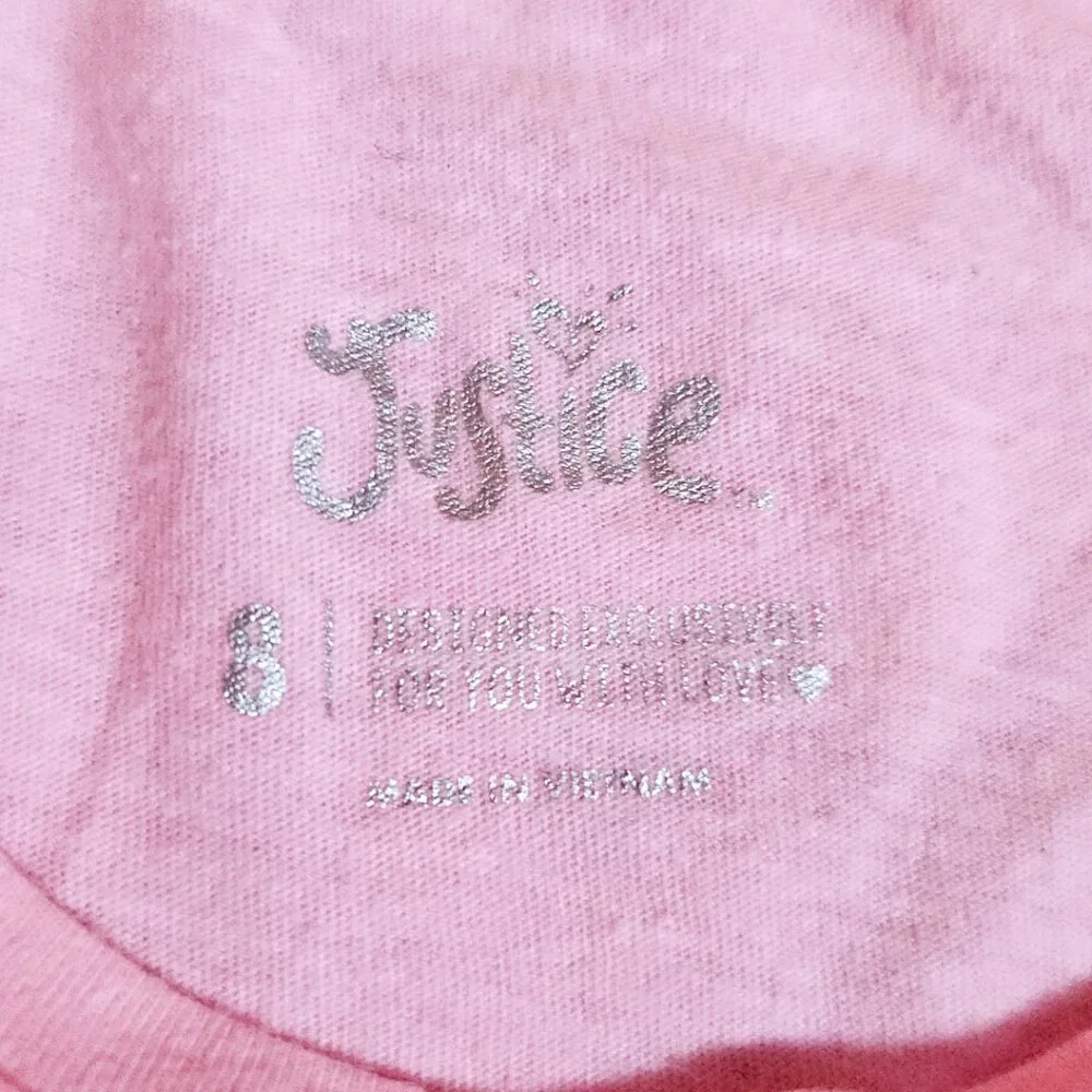 Justice Aquarius Zodiac Pink Tee